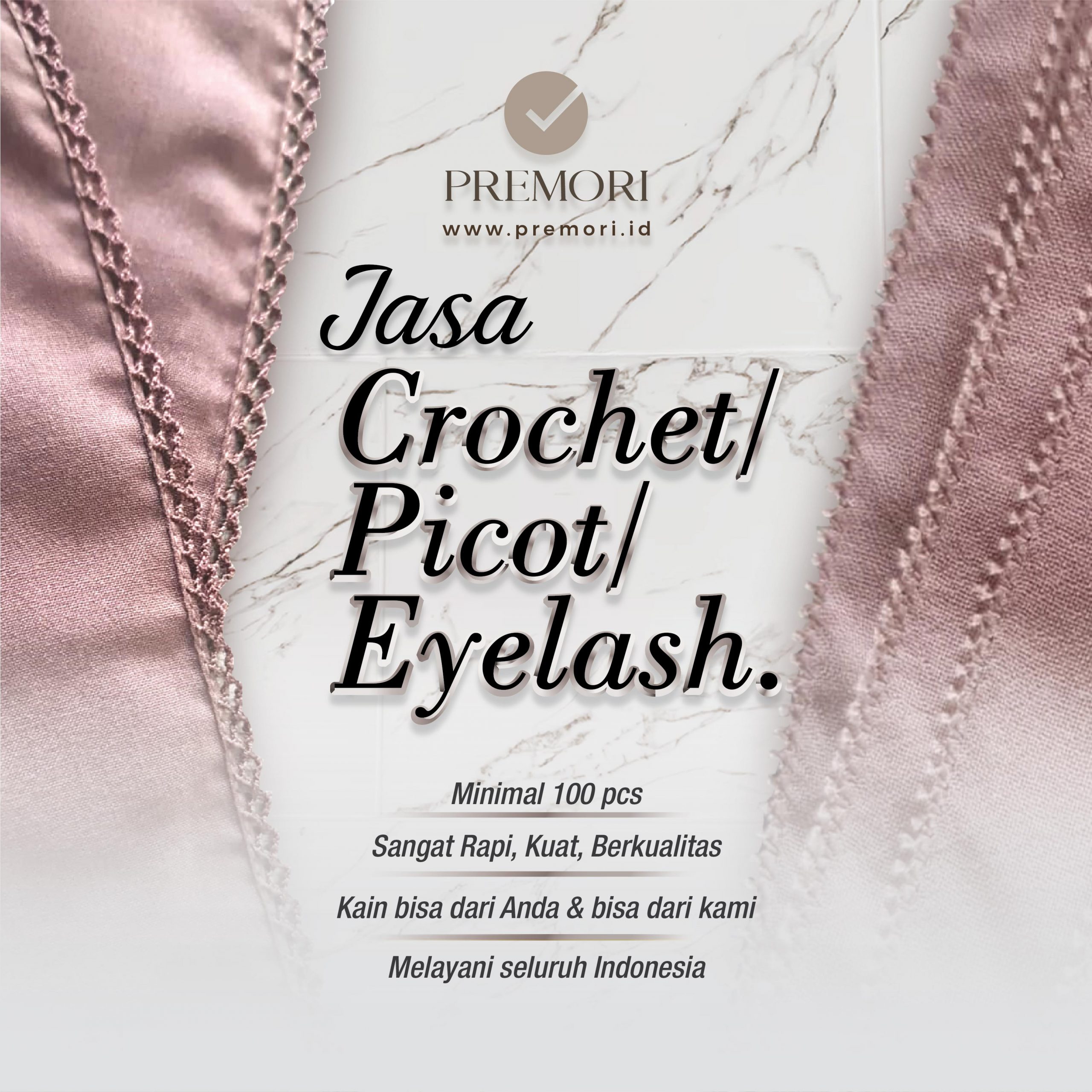 Jasa Crochet Picot Eyelash Hijab